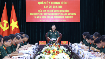 Thượng tướng Lê Huy Vịnh: Viện Khoa học và Công nghệ quân sự cần chú trọng nhóm công nghệ chiến lược