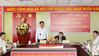 Bộ trưởng Nguyễn Hồng Diên làm việc với Sở Công thương Lâm Đồng