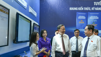 [Ảnh] Tổng Bí thư Tô Lâm dự Hội nghị chuyên đề Bình dân học vụ số - Quốc hội số