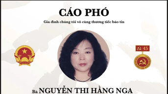 Đồng chí NGUYỄN THỊ HẰNG NGA từ trần