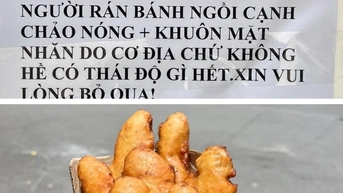 Khách than chủ quán thiếu thân thiện, quán dán giấy "mặt nhăn do cơ địa"