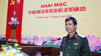 Tổng cục Hậu cần - Kỹ thuật tập huấn công tác văn thư, bảo mật, lưu trữ