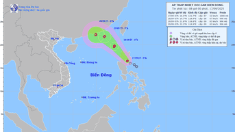 នៅជិតចំណុចកណ្តាលនៃទំនាបត្រូពិច ខ្យល់បក់ខ្លាំងកម្រិត 7 ខ្យល់ព្យុះកម្រិត 9