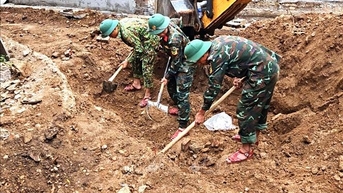 Phát hiện và quy tập hài cốt liệt sĩ tại di tích Trường Bồ Đề