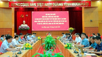 Hội nghị toàn quốc quán triệt, triển khai thực hiện 04 Nghị quyết  của Bộ Chính trị về hội nhập quốc tế; an ninh năng lượng quốc gia; đột phá  phát triển giáo dục và đào tạo và bảo vệ, chăm sóc, nâng cao sức khỏe nhân dân