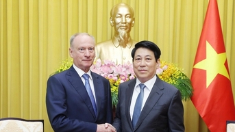 Chủ tịch nước Lương Cường tiếp Trợ lý Tổng thống Nga