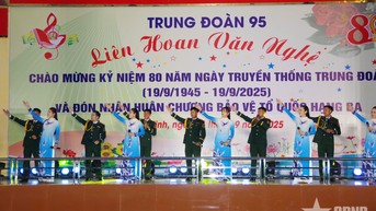 Trung đoàn 95 tổ chức Chương trình văn nghệ chào mừng kỷ niệm 80 năm Ngày truyền thống