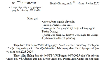Thực hiện nhiệm vụ, giải pháp trọng tâm năm học 2025-2026