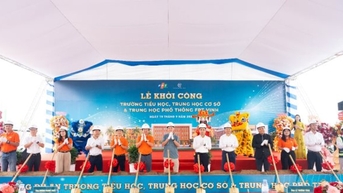 Ecopark와 FPT는 Eco Central Park 대도시에 레벨 간 교육 단지 건설을 시작했습니다.