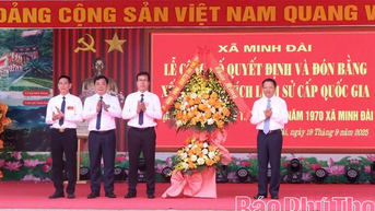 Công bố quyết định xếp hạng Di tích lịch sử cấp Quốc gia: Địa điểm Khu Kinh tế Thanh niên năm 1970 tại xã Minh Đài