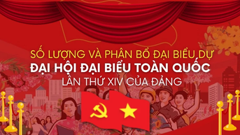 [Infographic] Số lượng và phân bổ đại biểu dự Đại hội XIV của Đảng