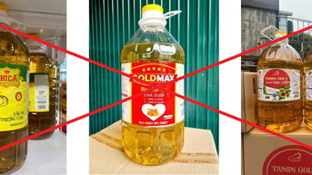 Cảnh báo dầu ăn giả, kém chất lượng nhãn hiệu 'Gold Max', 'Tamin Gold', 'ChiCa'