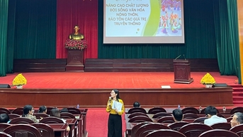 Tập huấn nghiệp vụ về xây dựng đời sống văn hóa cho đội ngũ cán bộ cơ sở