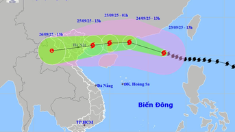 Ảnh hưởng bão số 9, Khánh Hòa có mưa rào và dông nhiều nơi
