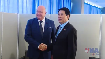 Chủ tịch nước Lương Cường tiếp Thủ tướng Áo Christian Stoker