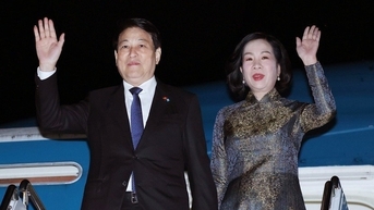대통령 부부가 뉴욕에 도착