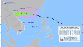 Thời tiết hôm nay (24-9): Bão Ragasa giật trên cấp 17, đang cách Quảng Ninh khoảng hơn 700km