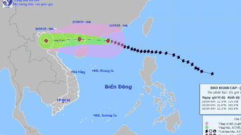 Siêu bão Ragasa mạnh cấp 16, cách Quảng Ninh khoảng 650km, suy yếu nhanh khi vào đất liền
