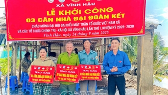 Khởi công 3 nhà Đại đoàn kết tại xã Vĩnh Hậu