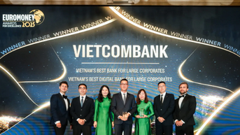 Vietcombank ទទួលបានពានរង្វាន់ Euromoney 2025 ពីរដង