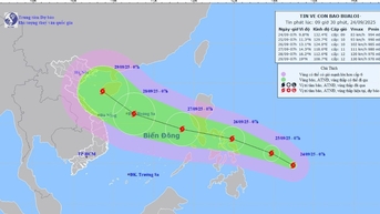 폭풍 부알로이가 동해에 진입, 베트남 본토에 큰 영향 미칠 듯