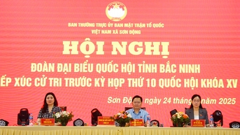 គណៈប្រតិភូរដ្ឋសភាខេត្ត Bac Ninh បានជួបជាមួយអ្នកបោះឆ្នោតឃុំ Son Dong។