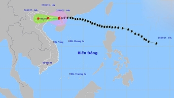Bão số 9 tiến vào đất liền Bắc Bộ, gây mưa lớn diện rộng