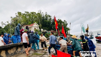 Nghe An កំពុង​តានតឹង​ក្នុង​ការ​ឆ្លើយ​តប​នឹង​ព្យុះ​លេខ ១០ ដោយ​ស្មារតី "សកម្ម-បន្ទាន់-កំណត់"