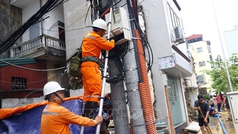 Điện lực miền Bắc triển khai lực lượng xung kích hơn 60 người ứng phó bão số 10