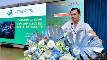 មន្ទីរពេទ្យយោធា 175 បណ្តុះបណ្តាល "អន្តរាគមន៍អ៊ុលត្រាសោនក្នុងការធ្វើរោគវិនិច្ឆ័យ និងការព្យាបាលជម្ងឺរបួសឆ្អឹង"