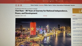 Tehran Times ចុះផ្សាយអត្ថបទរបស់ឯកអគ្គរដ្ឋទូតអំពីដំណើរដ៏វិសេសវិសាលរបស់វៀតណាម