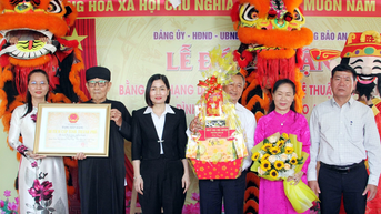 ផ្ទះឃុំ My Thien ទទួលបានវិញ្ញាបនបត្រចំណាត់ថ្នាក់វត្ថុបុរាណប្រចាំខេត្ត