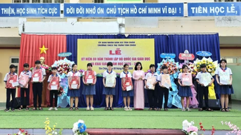 Trường THCS Thị Trấn Tân Châu khai giảng năm học mới
