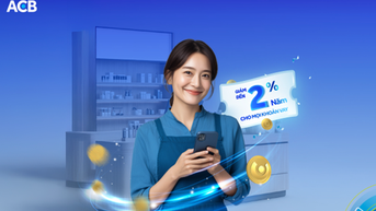 ACB giảm 2%/năm lãi vay cho hộ kinh doanh