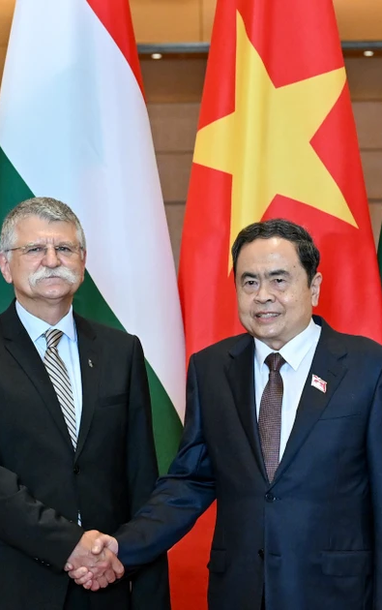 [Ảnh] Chủ tịch Quốc hội Trần Thanh Mẫn hội đàm với Chủ tịch Quốc hội Hungary Kover Laszlo