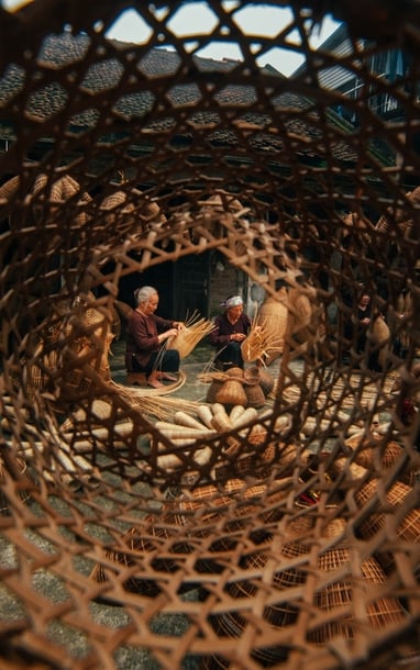 Màu trầm của làng nghề đan đó hơn 200 tuổi ở Hưng Yên