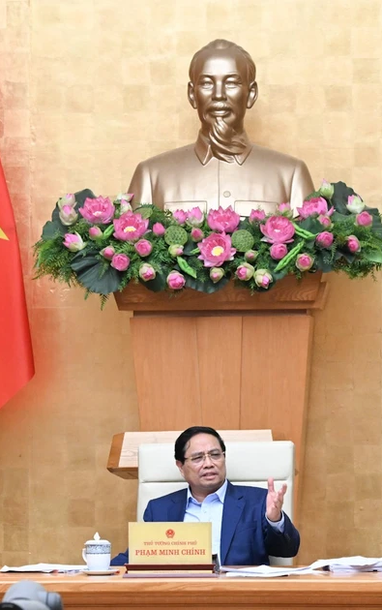 [រូបថត] នាយករដ្ឋមន្ត្រី Pham Minh Chinh ធ្វើជាប្រធានសន្និសីទអនឡាញរបស់រដ្ឋាភិបាលជាមួយមូលដ្ឋាន