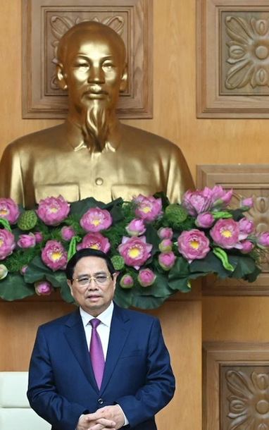 [Ảnh] Thủ tướng Phạm Minh Chính tiếp Đoàn Hiệp hội Bán dẫn toàn cầu (SEMI)