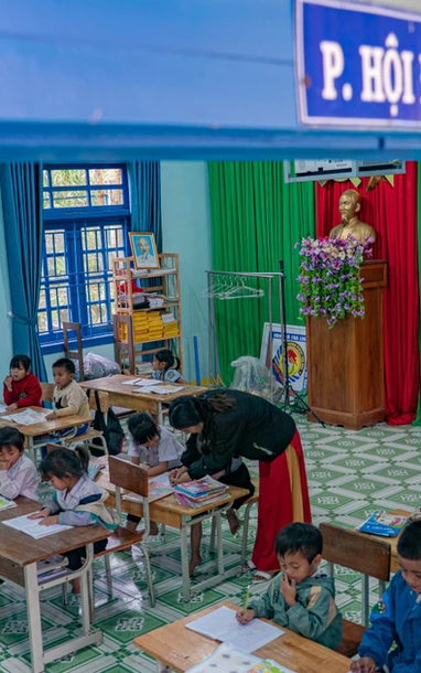 [Ảnh] Lớp học đặc biệt ở Trà Linh