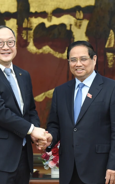 [Ảnh] Thủ tướng Phạm Minh Chính tiếp Chủ tịch khu vực châu Á-Thái Bình Dương Tập đoàn PowerChina