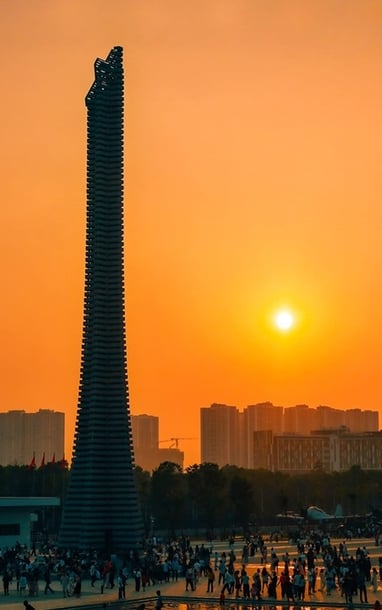 Hoàng hôn tuyệt đẹp tại Bảo tàng Lịch sử Quân sự Việt Nam
