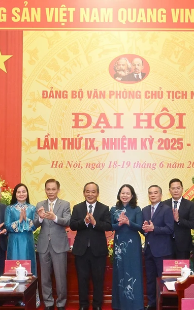 [Ảnh] Đại hội Đảng bộ Văn phòng Chủ tịch nước lần thứ IX, nhiệm kỳ 2025-2030