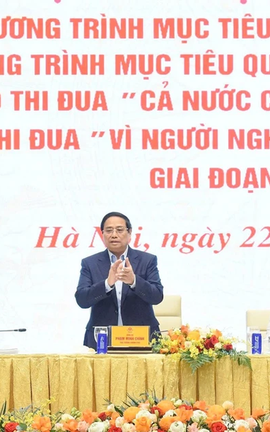 [Ảnh] Thủ tướng Phạm Minh Chính chủ trì hội nghị trực tuyến toàn quốc về xây dựng nông thôn mới và giảm nghèo