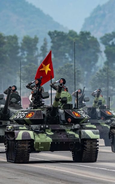 Dàn vũ khí, khí tài trong buổi tổng hợp luyện diễu binh, diễu hành lần 3