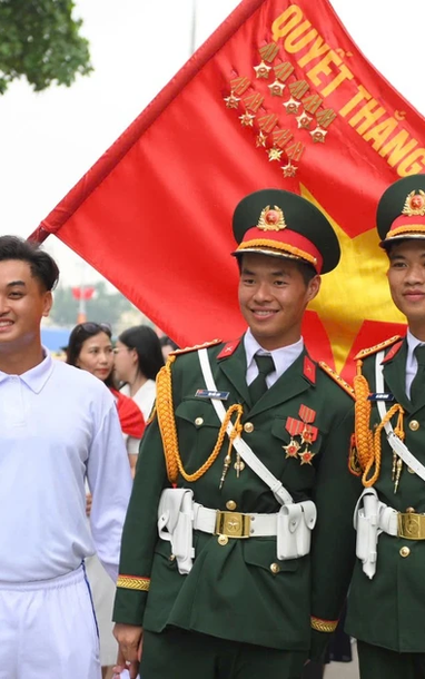 Các khối diễu binh, diễu hành trước giờ sơ duyệt