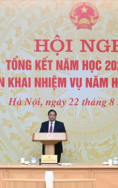 [Ảnh] Thủ tướng Phạm Minh Chính chủ trì Hội nghị tổng kết năm học 2024-2025 và triển khai nhiệm vụ năm học 2025-2026
