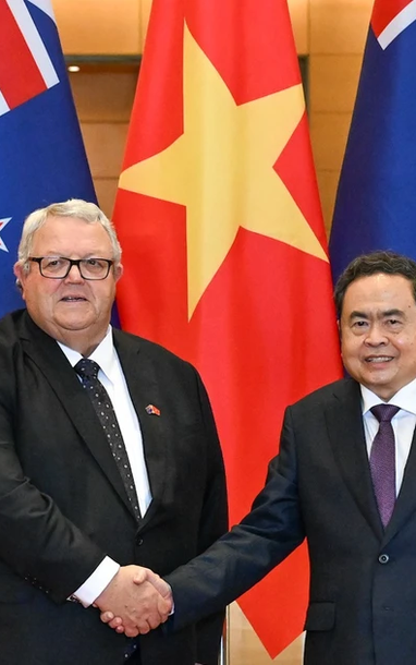 [Ảnh] Chủ tịch Quốc hội Trần Thanh Mẫn hội đàm với Chủ tịch Quốc hội New Zealand