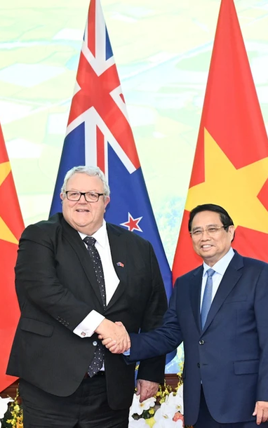 [Ảnh] Thủ tướng Phạm Minh Chính hội kiến với Chủ tịch Quốc hội New Zealand Gerry Brownlee