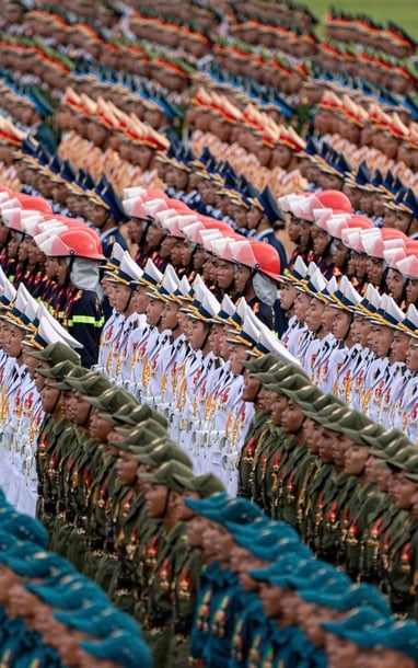 Tổng duyệt diễu binh, diễu hành sáng 30/8: 'Trùng trùng quân đi như sóng, lớp lớp đoàn quân tiến về...'