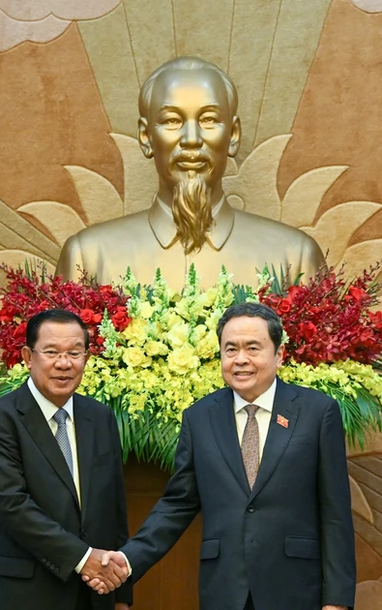 [Ảnh] Chủ tịch Quốc hội Trần Thanh Mẫn tiếp Chủ tịch Thượng viện Campuchia Hun Sen